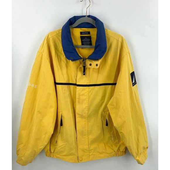 Nautica Other - VTG Nautica Mens Jacket XL Bright Yellow Blue Zip